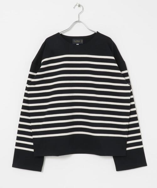 新品 Le minor MARINIERE CIELE クルーネックカットソー Le Minor（ルミノア） ボーダー カットソー MARINIERE CARRE