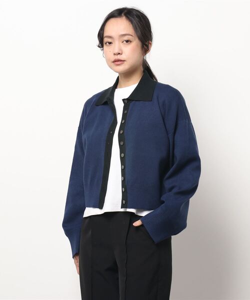 JEANASIS（ジーナシス） ニットカーディガン FREE ネイビー レディース