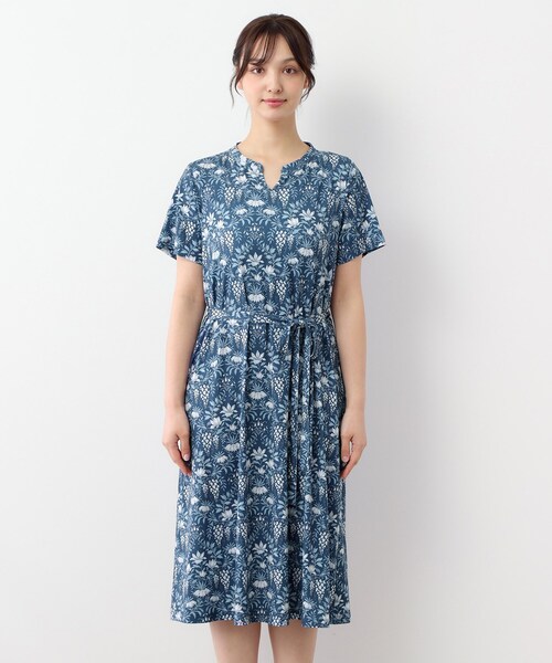 【美品♡美シルエット】ローラアシュレイ　花柄タフレアワンピース　リボン付き　L 2025年最新】Yahoo!オークション -「ローラアシュレイ