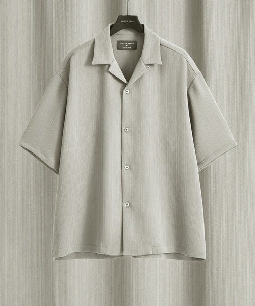 UNITED TOKYO シャツ COLD DRY PLEATS オープンカラーシャツ