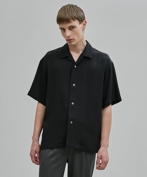 ミャオ出品 UNITED TOKYO シャツ COLD DRY PLEATS オープンカラーシャツ