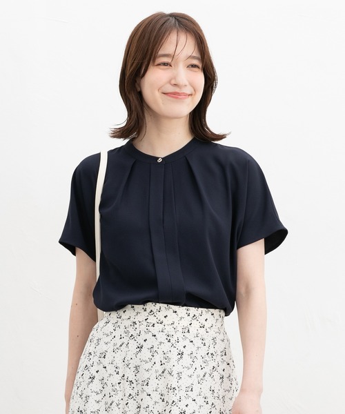 ブラウス シャツ バンドカラーブラウス レディース Honeys ブラウス シャツ バンドカラーブラウス レディース