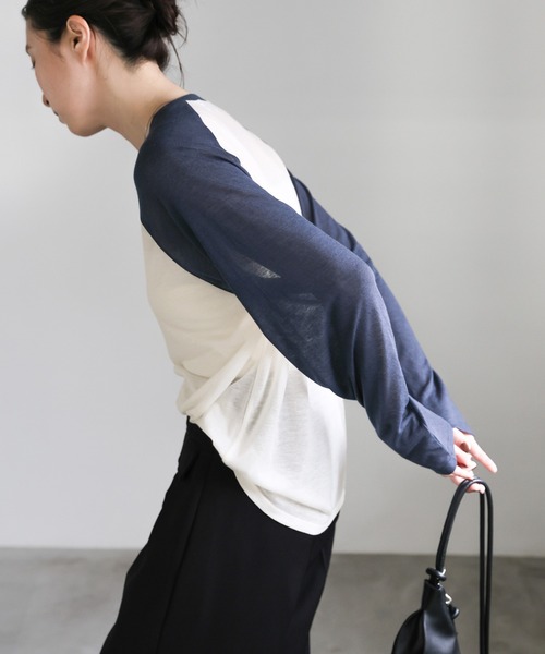 VENHIT★韓国★男女兼用★milky wayラグランロングスリーブ 3色 select MOCA tシャツ シアーラグランロングスリーブTシャツ