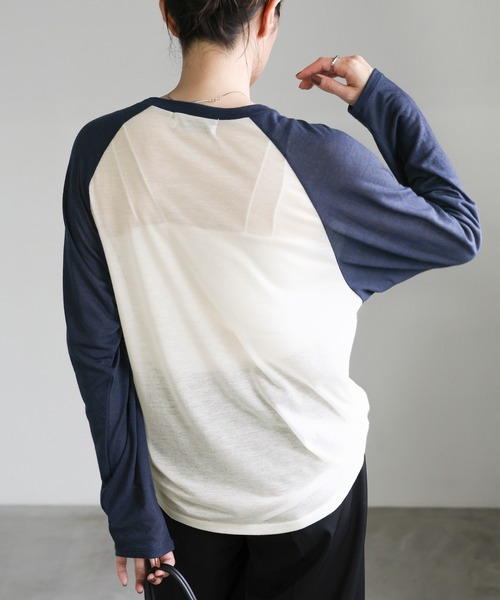 select MOCA tシャツ シアーラグランロングスリーブTシャツ