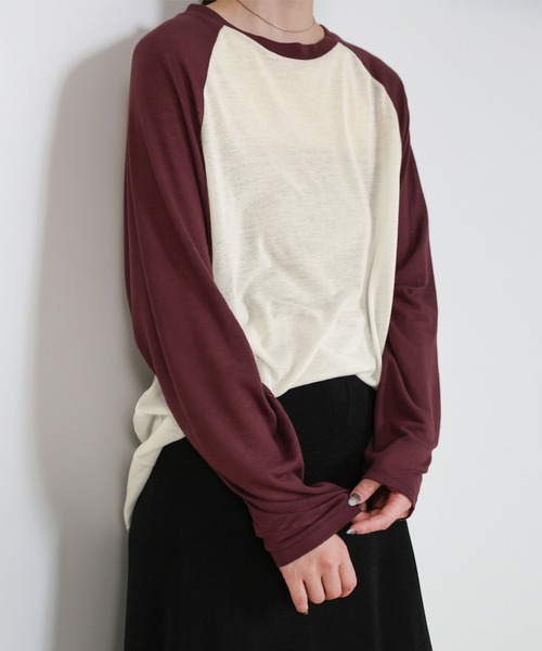 select MOCA（セレクトモカ） tシャツ シアーラグランロングスリーブT