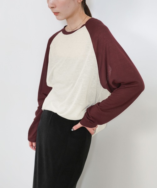 MOWALOLA ラグランロンT select MOCA（セレクトモカ） tシャツ シアーラグランロングスリーブT