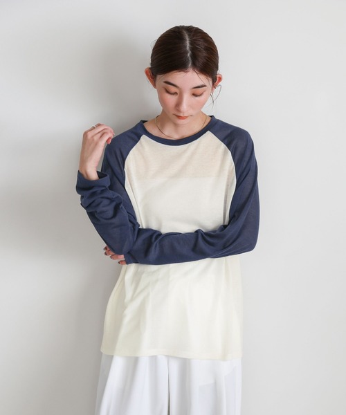 select MOCA（セレクトモカ） tシャツ シアーラグランロングスリーブT