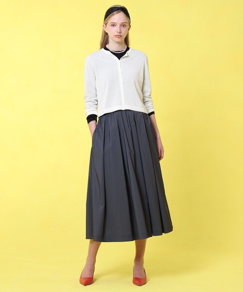 ANAYI フレアスカート　新品 ANAYI スカート 「セットアップ対応商品」ストレッチナイロン