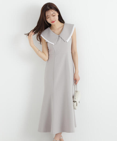 PROPORTION BODY DRESSING ワンピース ビッグカラーマーメイド