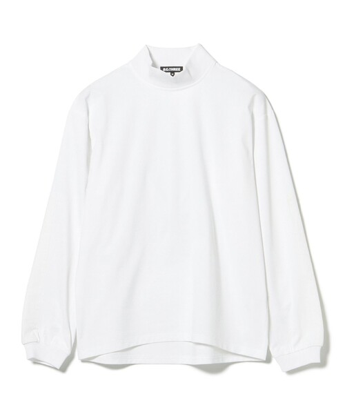 BEAMS GOLF モックネック 長袖シャツ 白 M 美品 BEAMS GOLF（ビームス ゴルフ） tシャツ B.G.THREE / ALL-TIME