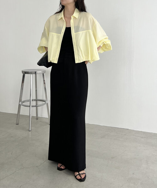 【美品】CAPRICIEUXLE'MAGE 羽織にも使える！オシャレ可愛いシャツ CAPRICIEUX LE'MAGE ブラウス シャツ 「夏の羽織りにも