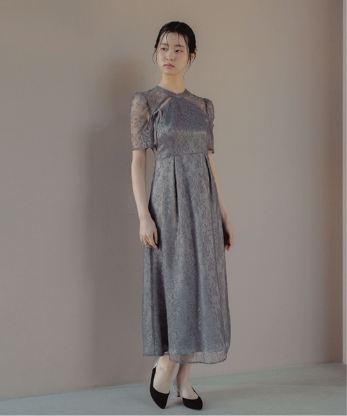 kaene（カエン） ドレス マオカラーレースドレス「結婚式 二次会
