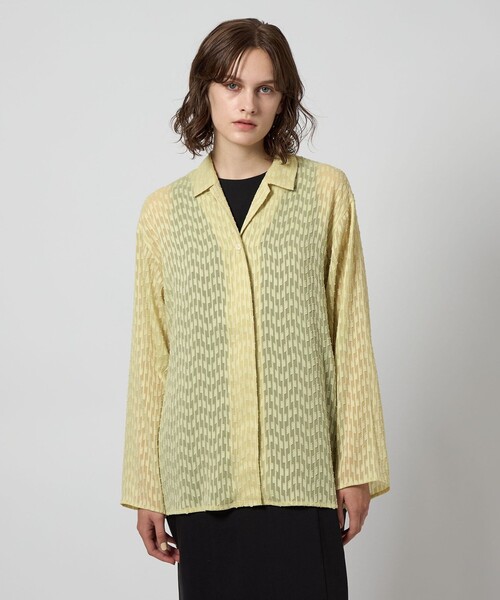 ブラウス シャツ 「Steven Alan」シフォン ジャガード シャツ レディース