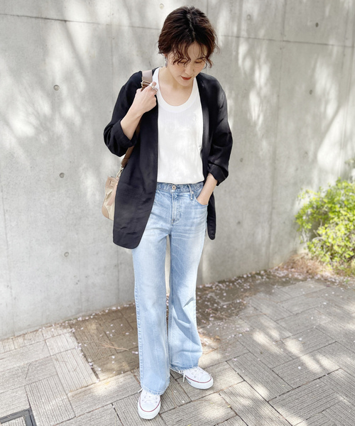 「Spick & Span」 ノーカラージャケット 36 ブラック レディース