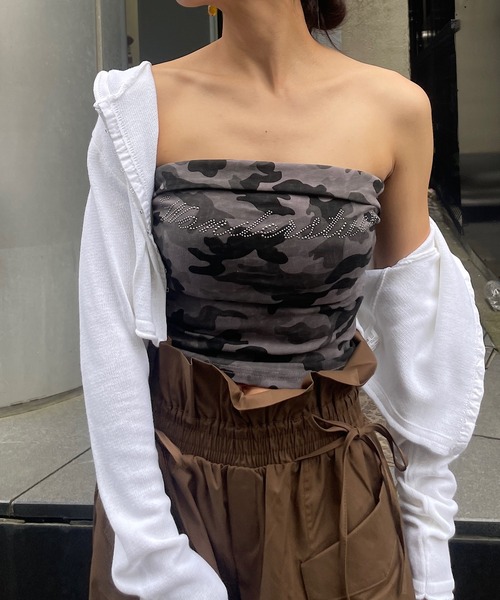 Roger&Raw tシャツ 迷彩柄チューブトップ レディース : ZOZOTOWN
