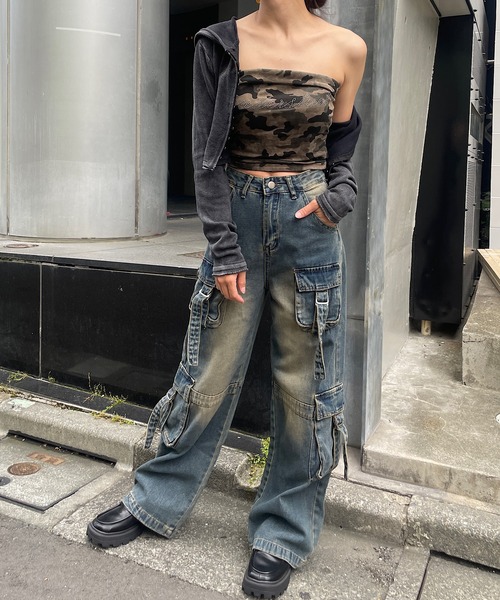 トップス RSO Roger&Raw tシャツ 迷彩柄チューブトップ レディース : ZOZOTOWN