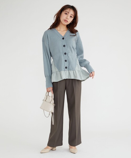 「Feroux」 スラックス 2 ブラウン レディース_画像3