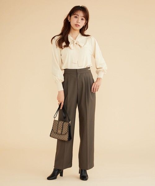 「Feroux」 スラックス 2 ブラウン レディース_画像5