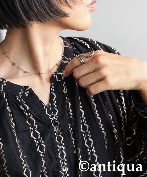 antiqua（アンティカ） ワンピース ジャガード刺繍ワンピース