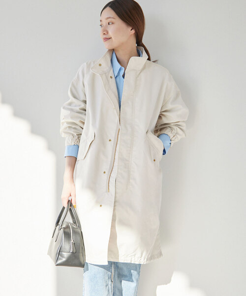 「IENA」 モッズコート 38 ベージュ レディース_画像4