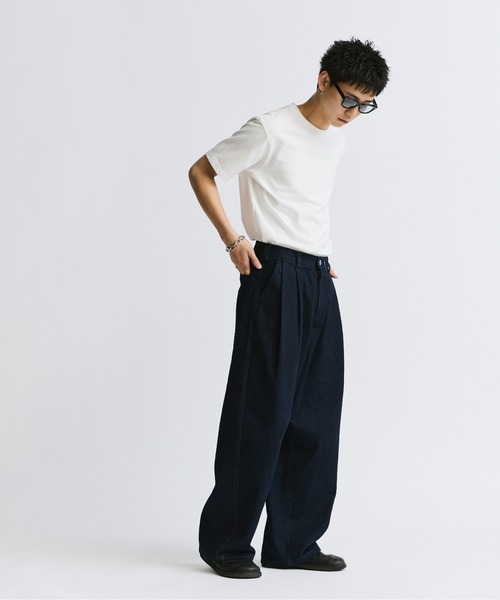 「THE BOLDMAN」 加工デニムパンツ MEDIUM ブラウン メンズ