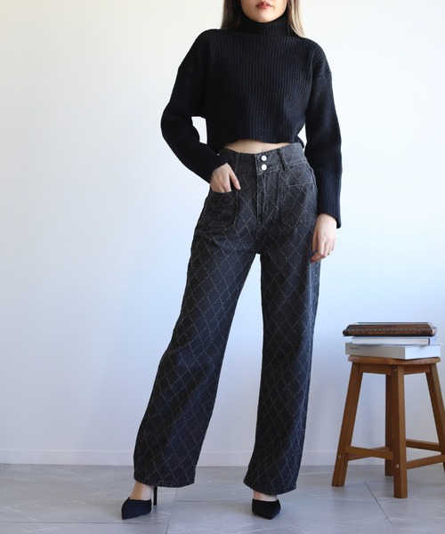 「Jasmine Grandiflorum」 デニムパンツ MEDIUM ブルー レディース
