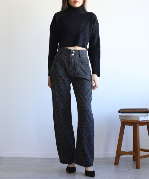 「Jasmine Grandiflorum」 デニムパンツ MEDIUM ブルー レディース