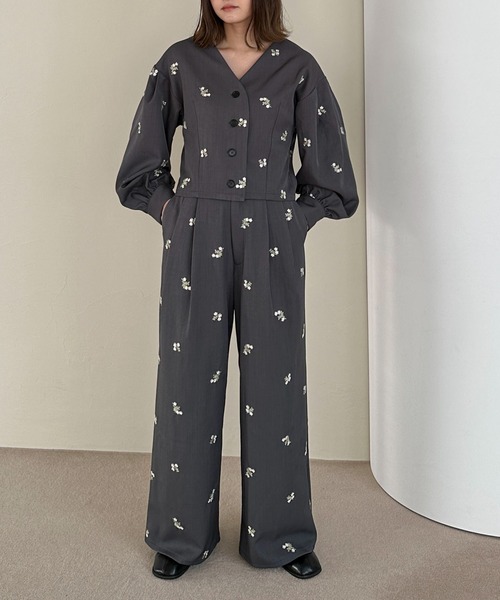 PILIT ブラウス シャツ 刺繍クロップドブラウス レディース : ZOZOTOWN