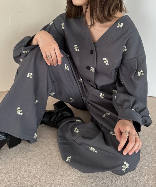 PILIT ブラウス シャツ 刺繍クロップドブラウス レディース : ZOZOTOWN