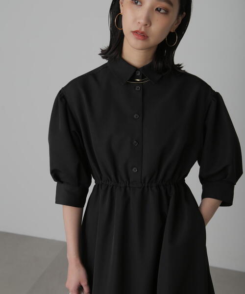 「FREE'S MART」 半袖ワンピース MEDIUM ベージュ レディース_画像7