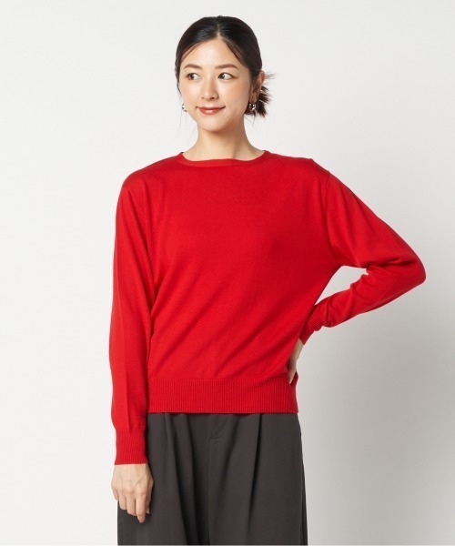 【オシャレ☆Letroyes】赤　ニット　セーター　サイズL Letroyes（ルトロワ） ニット セーター THOMAS (CREW NECK) レディース
