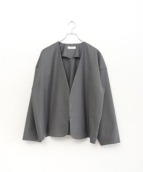 SOLAMONAT LARME ソラモナラーム　ノーカラーワイドジャケット ◇SOLAMONAT LARME(ソラモナラーム) ノーカラーワイドジャケット モナ