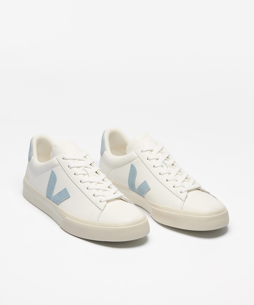 「VEJA」 ローカットスニーカー 39 ホワイト×ライトグレー レディース_画像2