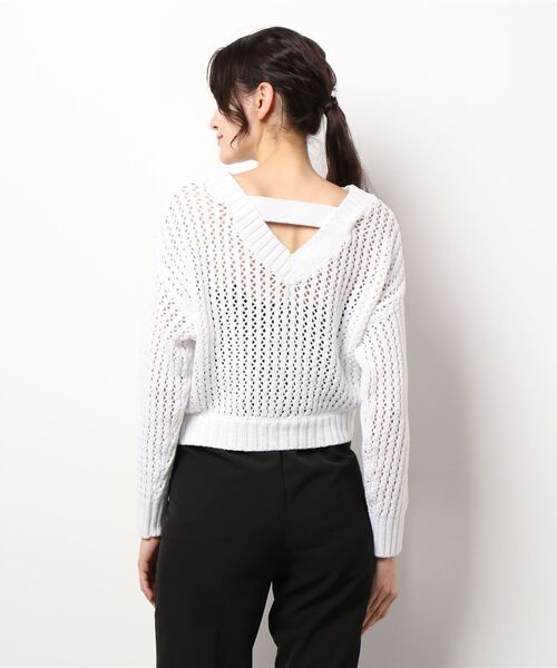 「PINKY&DIANNE」 長袖ニット 38 ホワイト レディース_画像3