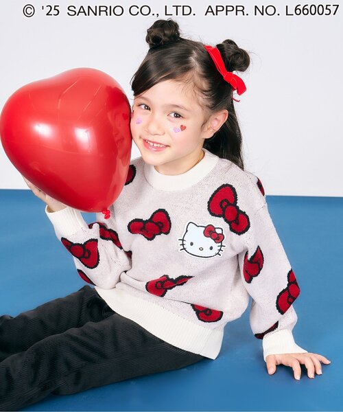 sanrio（サンリオ） ニット セーター 「ハローキティ」リボンジャ