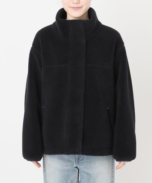 ★新品タグ付き★ FRAMeWORK WOOLブランドボアコート ブラック 36 ≪一部カラーWEB限定 / 追加≫ウールボアスタンドブルゾン（ボア