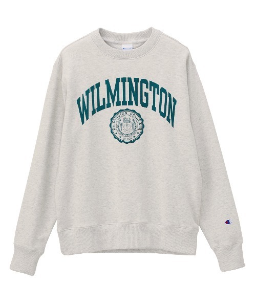 「Champion」 スウェットカットソー LARGE チャコールグレー レディース_画像2