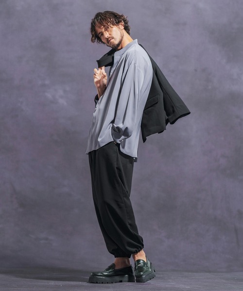「Jih Nunc」 イージーパンツ M ブラック メンズ_画像8