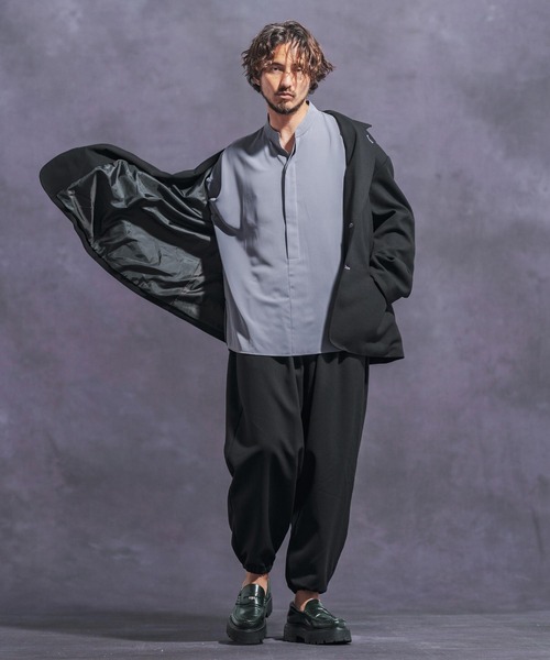 「Jih Nunc」 イージーパンツ M ブラック メンズ_画像9