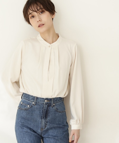 「N.(N. Natural Beauty Basic)」 長袖ブラウス MEDIUM チャコールグレー レディース_画像5