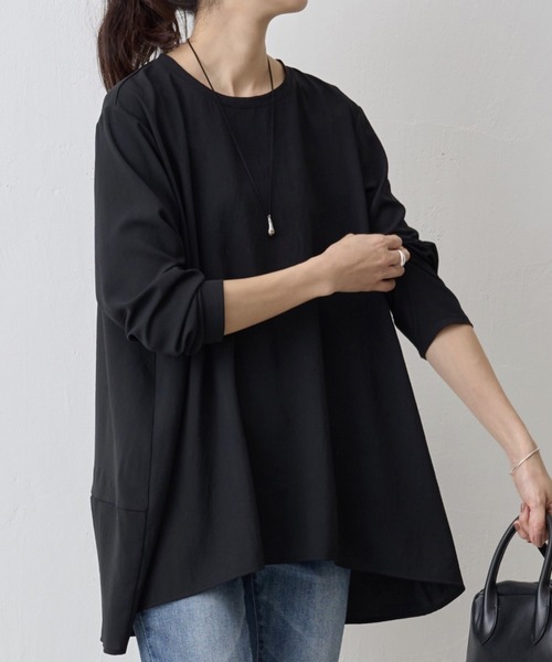 美品♡BEARDSLEY ビアズリー　Tブラウス　カットソー　ブラック　サイズ0 BEARDSLEY（ビアズリー） 長袖カットソー FREE ブラック レディース