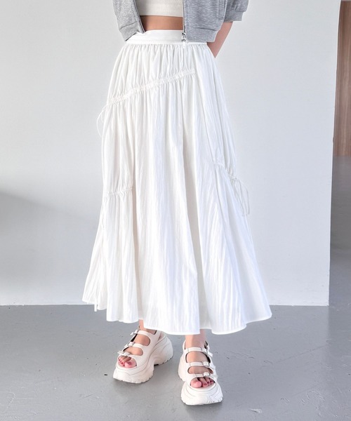 「Heather」 ロングスカート FREE オフホワイト レディース_画像2
