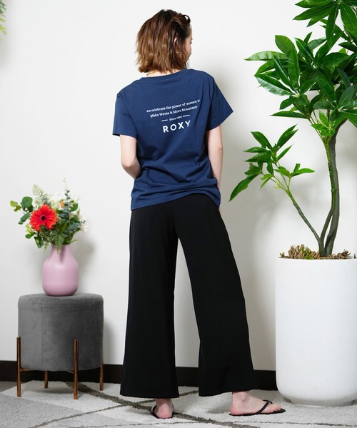 「ROXY」 半袖Tシャツ M ネイビー レディース_画像4