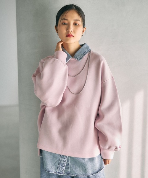 LEPSIM（レプシィム） トレーナー スウェット パフエア刺繍プル