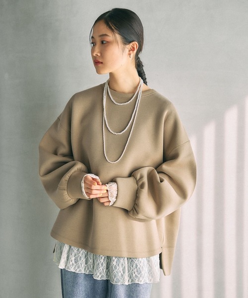 LEPSIM（レプシィム） トレーナー スウェット パフエア刺繍プル