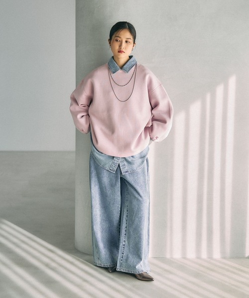 LEPSIM（レプシィム） トレーナー スウェット パフエア刺繍プル