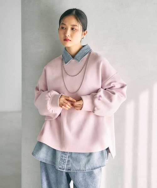 LEPSIM（レプシィム） トレーナー スウェット パフエア刺繍プル