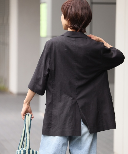 「JOURNAL STANDARD relume」 テーラードジャケット FREE ブラック レディースの画像