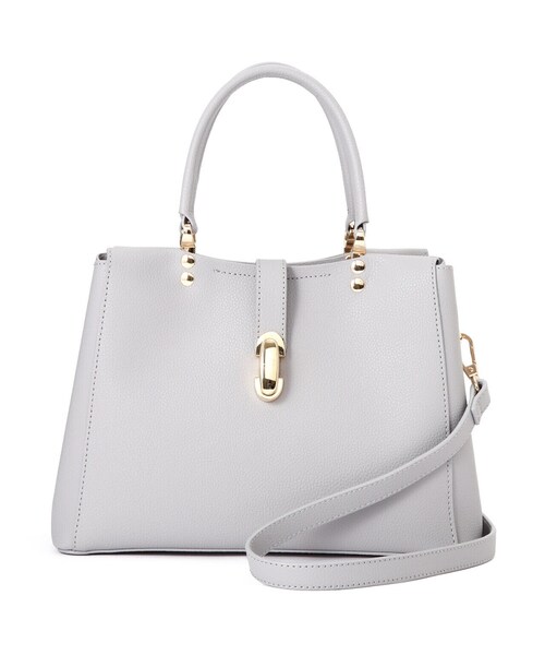 「EDIT COLOGNE」 2WAYバッグ フリ- グレー レディース_画像7