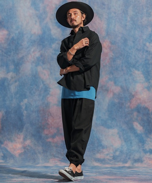 「Jih Nunc」 長袖シャツ S ブラック メンズ_画像4